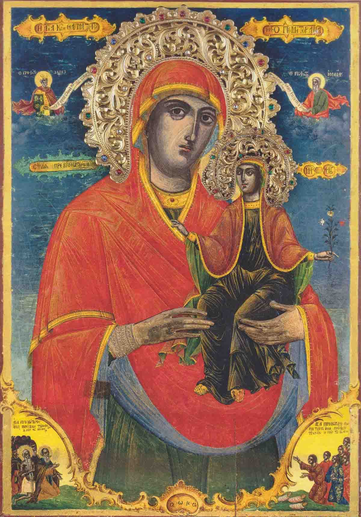 The Holy Icon of Saint Anne, Mother of the Virgin Mary from the Saint Anne Skete on Mount Athos
