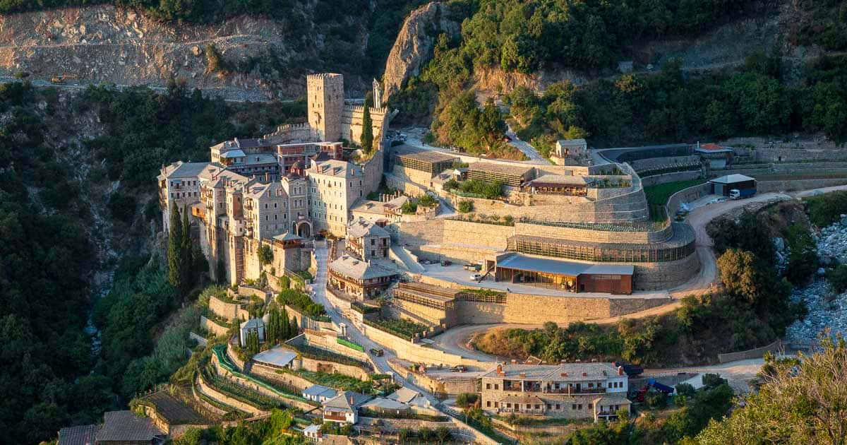 A photo of the Holy Monastery of Agiou Pavlou on Mount Athos
